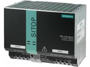 6EP1436-3BA20 SITOP PSU300B 24V/17A, СТАБИЛИЗИРОВАННЫЙ БЛОК ПИТАНИЯ, ВХОД: 3Х-ФАЗН. ~400-500 В, ВЫХОД:  24 В/17 A, ОПТИМИЗИРОВАН ДЛЯ ЗАРЯДКИ БАТАРЕИ